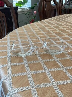 Pair of 7 oz Riekes Crisa “Moderno”glass punch cups.  Handblown.  Vintage.